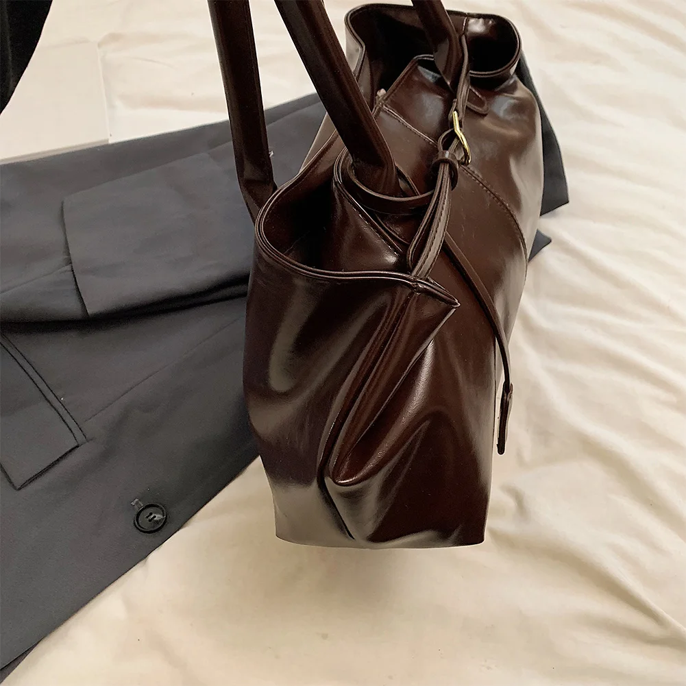 PU Leather Hobo Handbag Slouchy Top Handle Bag Fashion Work Bags Large Satchel Bag for Women Work Shopping Travel - Image 2