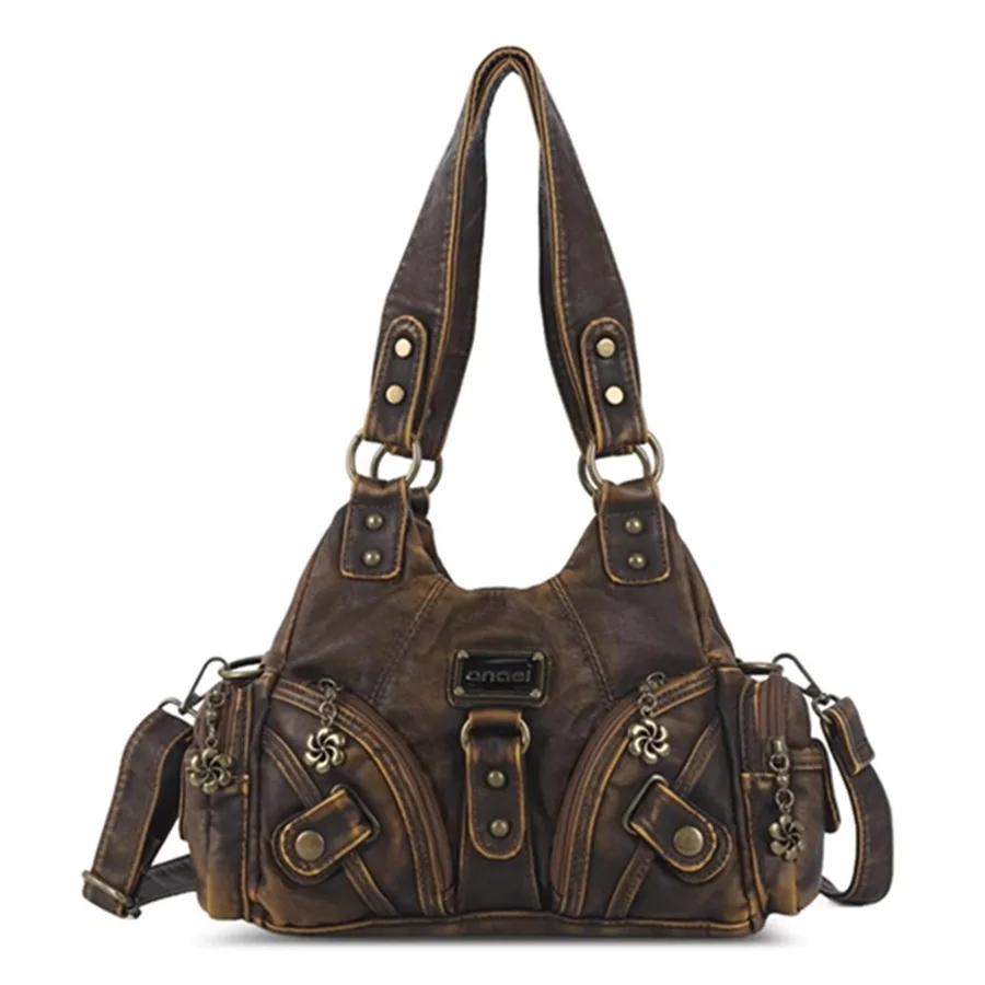 Angel kiss Women Handbags Soft Bag Small Top-handle Purse Fashion Satchel Multi-Pockets Shoulder Bag Hobos Phone Pack Tote Bag - Image 3