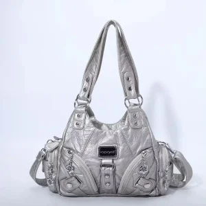 Angel kiss Women Handbags Soft Bag Small Top-handle Purse Fashion Satchel Multi-Pockets Shoulder Bag Hobos Phone Pack Tote Bag