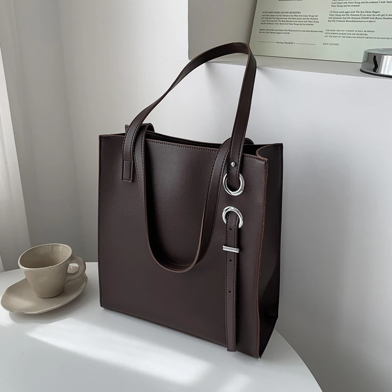 New Women's Shoulder Bags Autumn Winter Large Capacity Texture Leather Tote Bag Fashion Vintage Underarm Handbags Trend