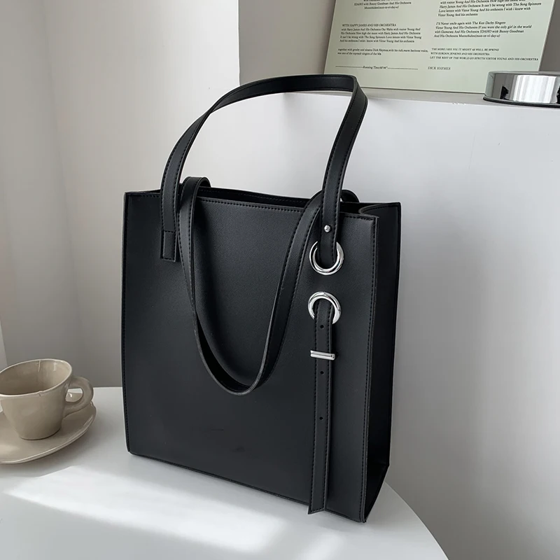 New Women's Shoulder Bags Autumn Winter Large Capacity Texture Leather Tote Bag Fashion Vintage Underarm Handbags Trend - Image 3